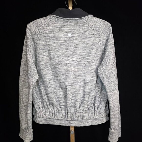Lululemon Snuggle Up Jacket Heathered Space Dyed Black Slub 6 - Picture 6 of 10